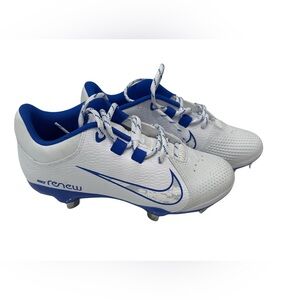 Nike Womens Hyperdiamond 4 Pro White‎ Hyper Royal FZ0922-103 Size 6 Shoes NWOB